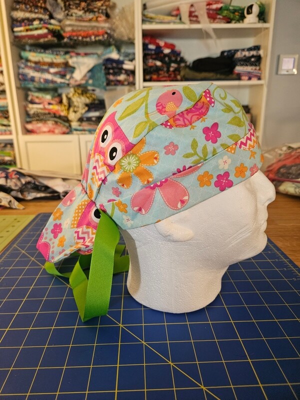 Orange and Pink Owl Ponytail