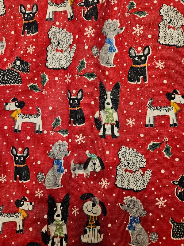 Red Christmas Dogs