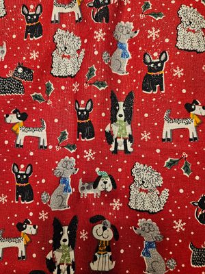 Red Christmas Dogs