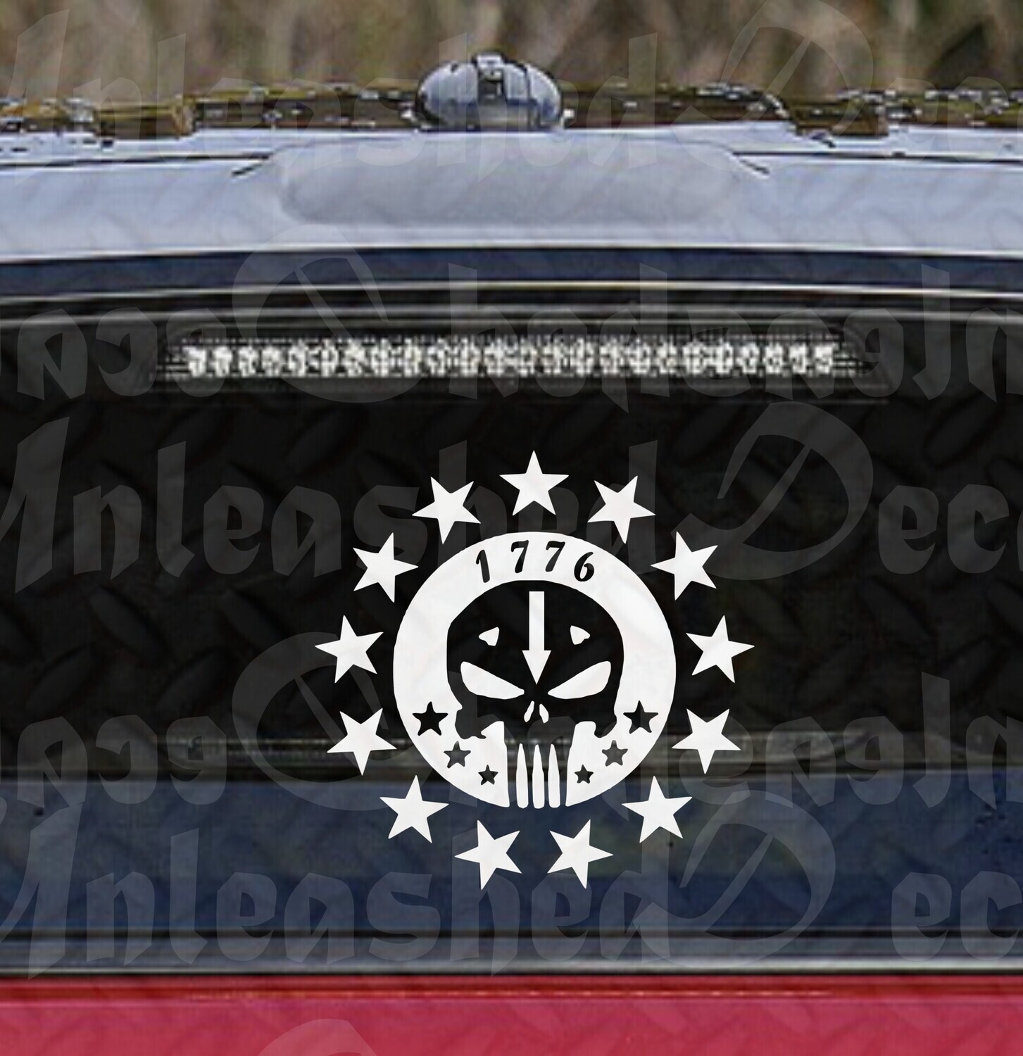 1776 Punisher Decals With Stars