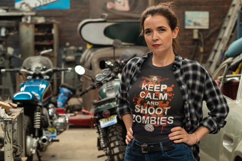 KEEP CALM &amp; SHOOT ZOMBIES  T-shirt