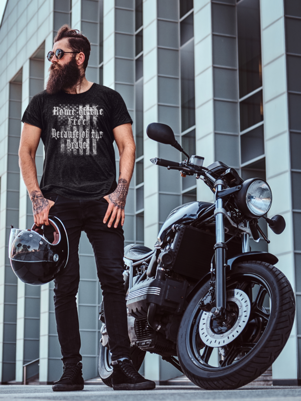 HOME OF THE FREE BECAUSE OF THE BRAVE T-SHIRT