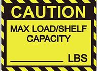 Caution Max Load sticker (50pcs) 3X2 inches