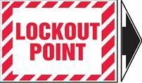 Caution Lockout Point Sticker (50pcs) 3X2 inches
