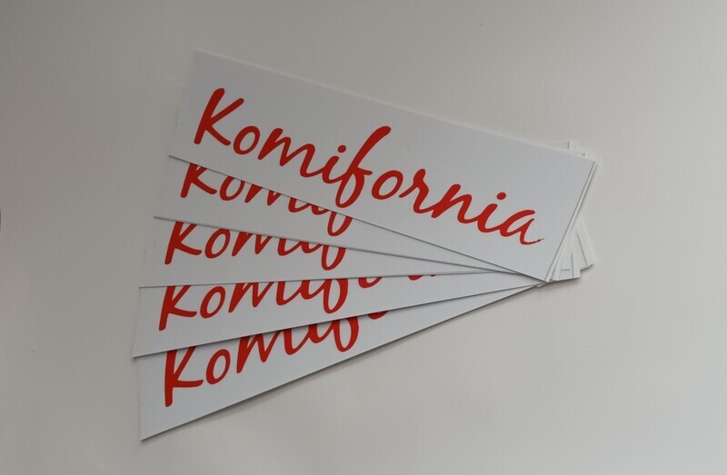 Komifornia Vinyl Waterproof Sticker 3pcs