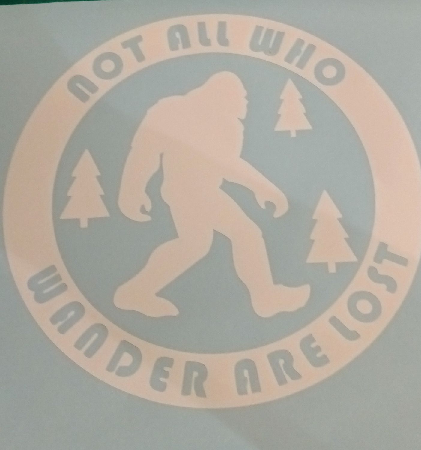 2Pc Set Bigfoot Not All Who Wonder are Lost Vinyl Decal Sticker