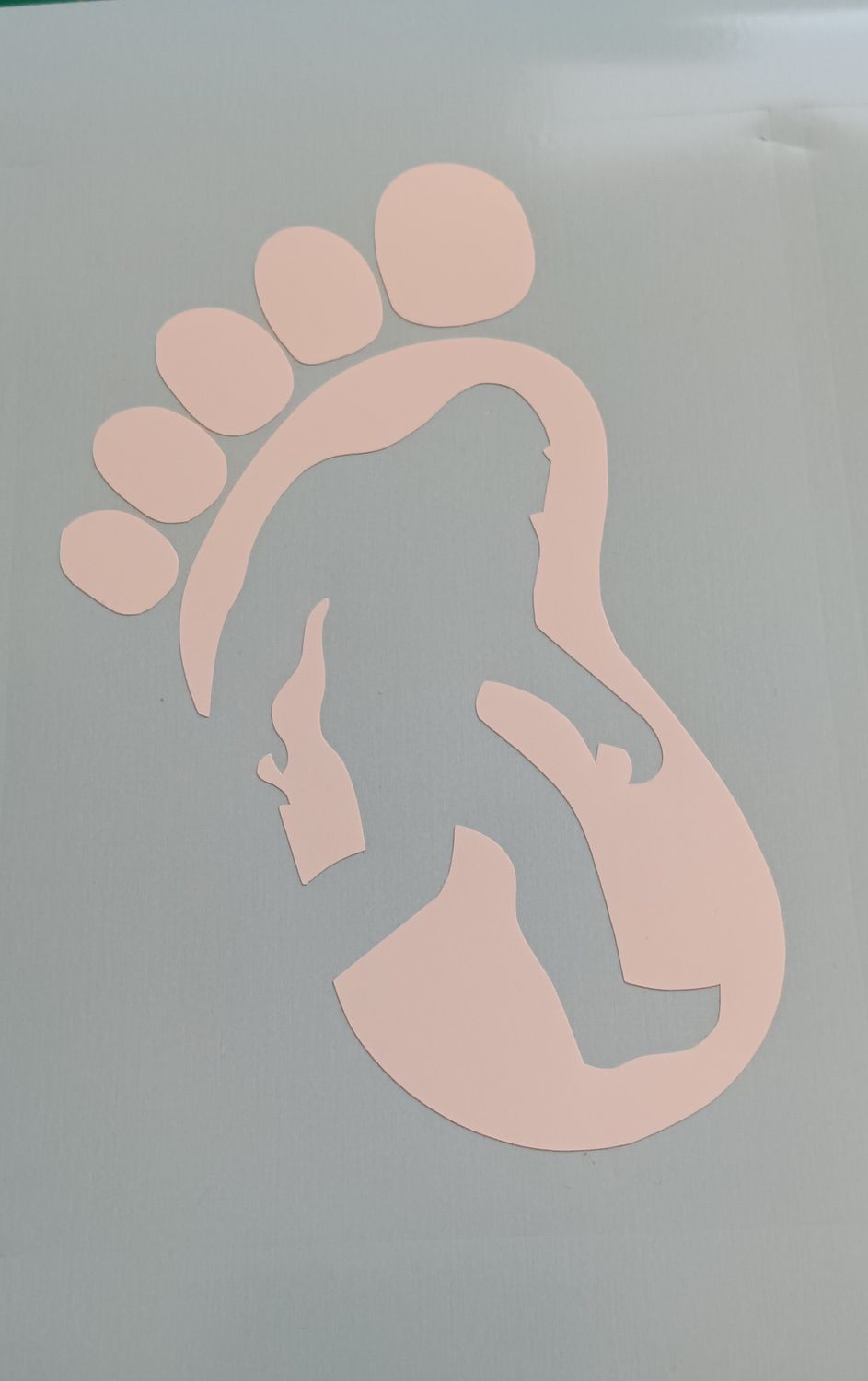 Big Foot Print Vinyl Decal Sticker 2pc Set