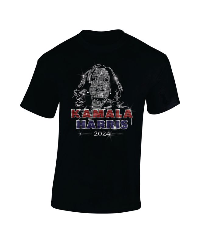 Kamala Harris 2024 Rhinestone Picture T-Shirt