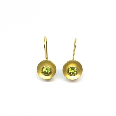 Ohrringe aus 750er Gelbgold mit Peridot