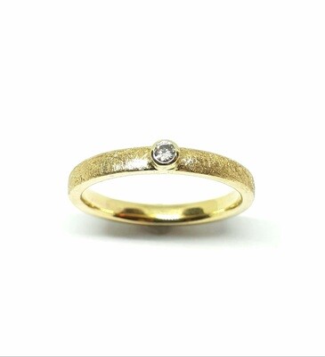 Verlobungsring aus 750er Gelbgold 18K mit Diamant /Brilliant