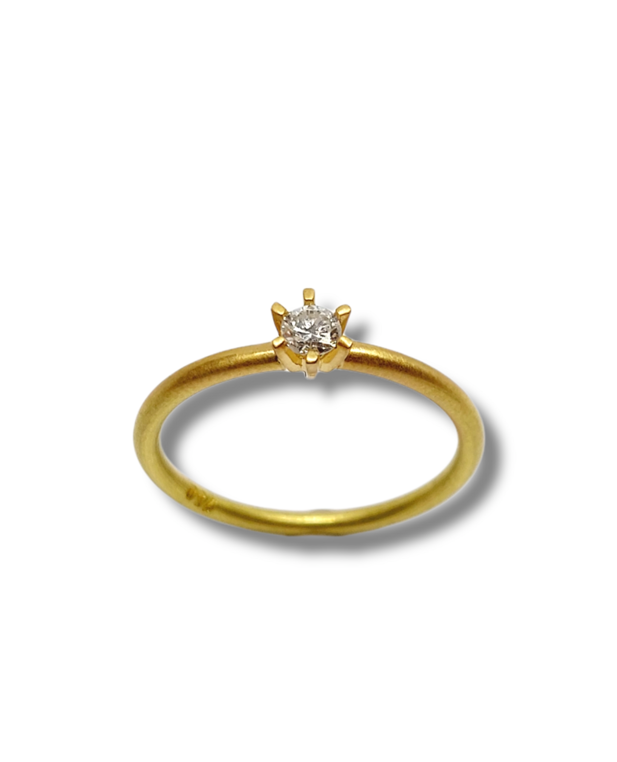 Ring aus 750er Gelbgold 18K mit Diamant