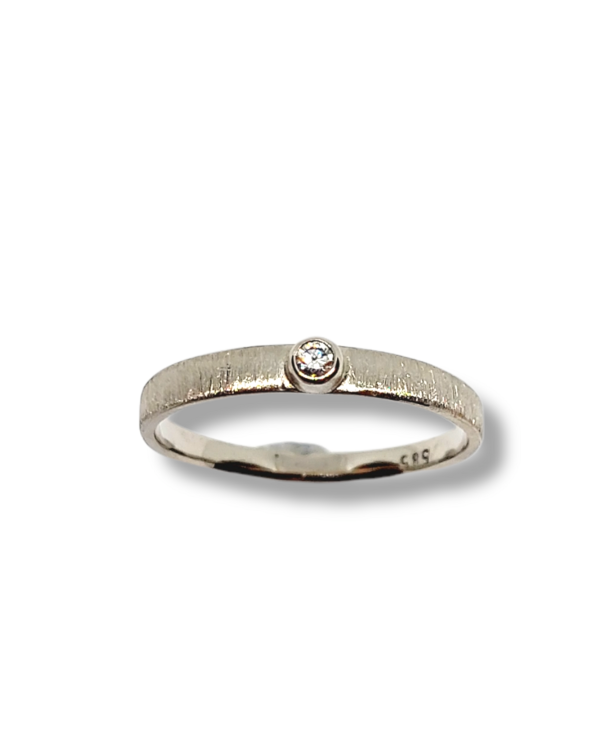 Ring aus 585er Weißgold14K mit Diamant
