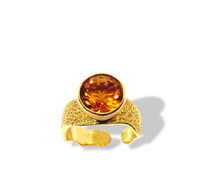 Ring aus 750er Gelbgold mit Madeira Citrin