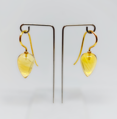 Ohrhänger aus 750,- Gelbgold mit Citrin