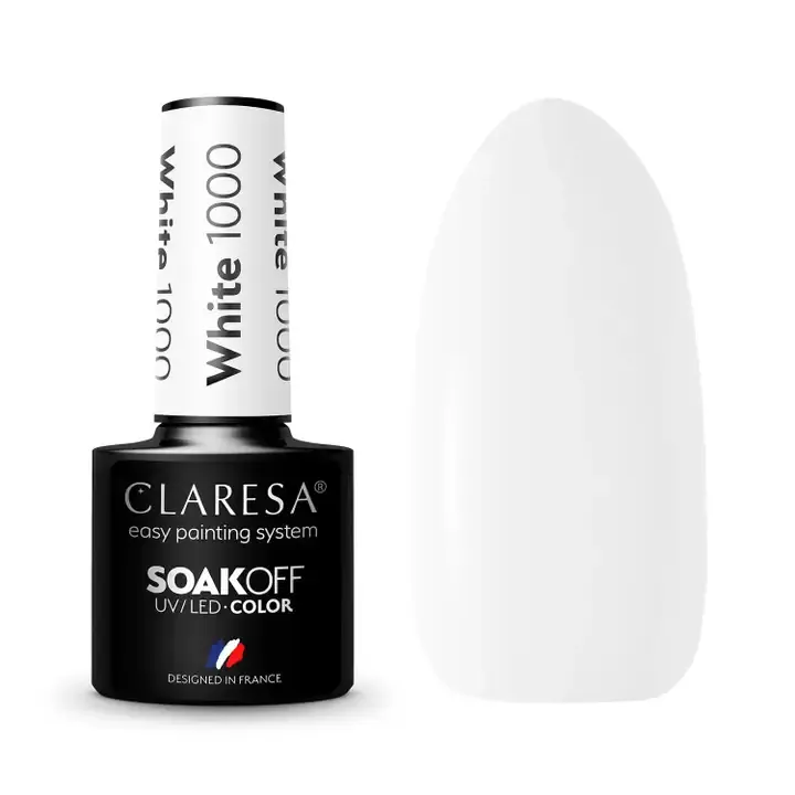 Vernis semi-permanent Hybride Blanc n°1000 – 5ml  Claresa