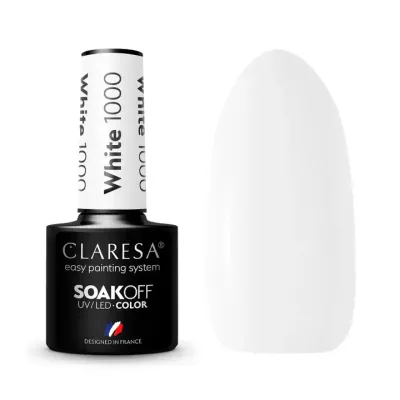 Vernis semi-permanent Hybride Blanc n°1000 – 5ml  Claresa