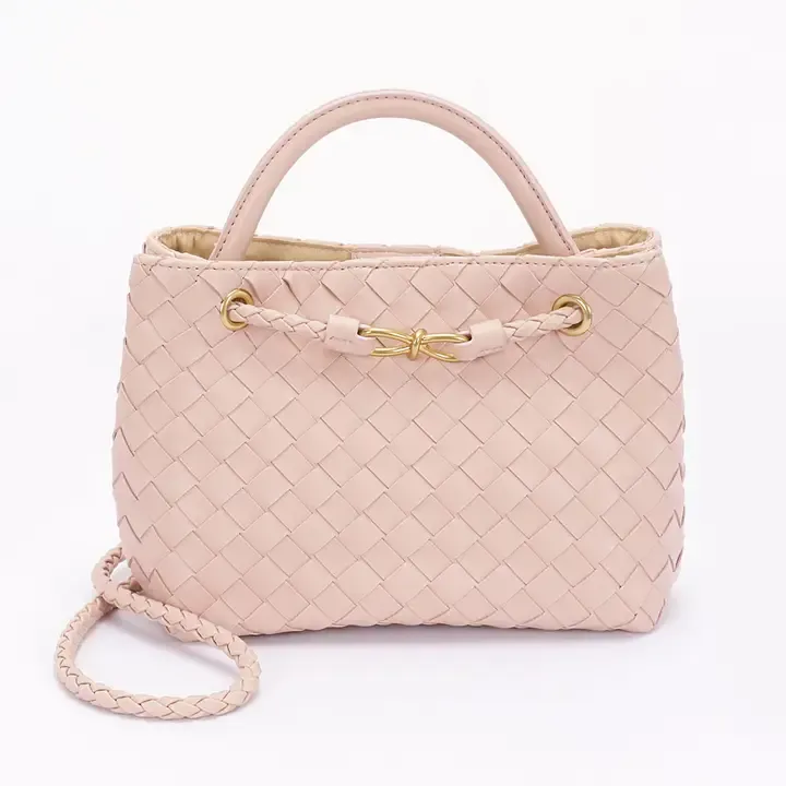 Sac à  mains poignée supérieure tressé en similicuir