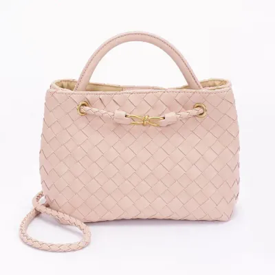 Sac à  mains poignée supérieure tressé en similicuir
