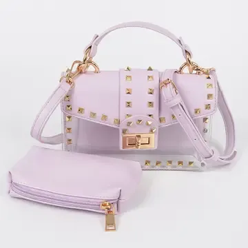 Sac à mains Pochette cloutée transparent