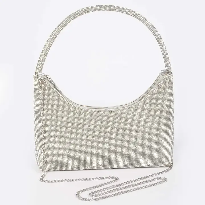 Sac à mains de soiré bandoulière en strass