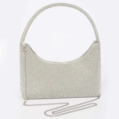 Sac à mains de soiré bandoulière en strass