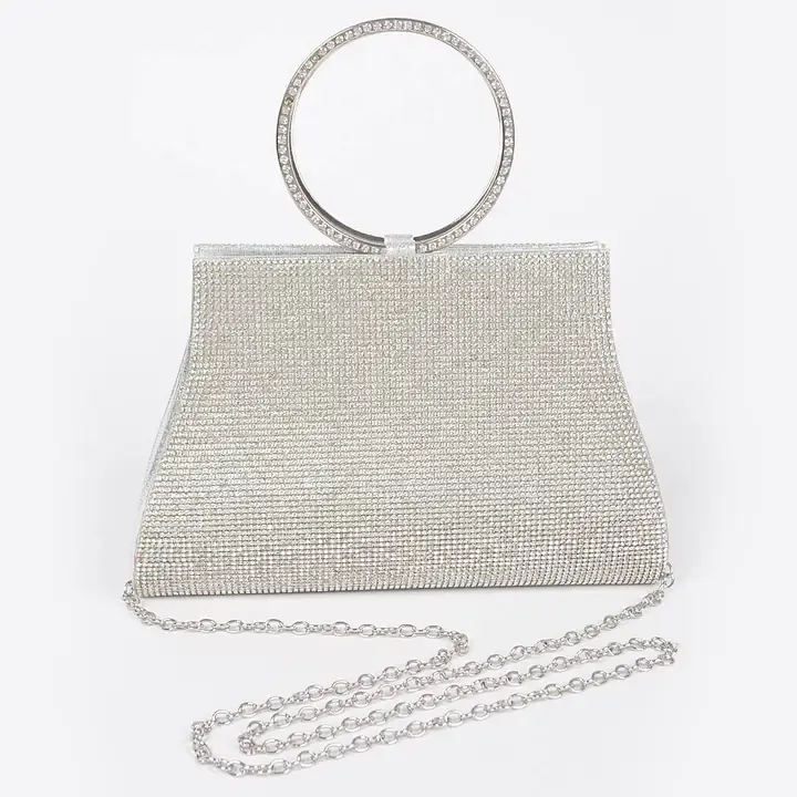 Sac à de soiré poignée supérieure en strass