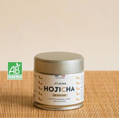 🍂 ORGANIC HOJICHA POWDER – ROASTED JAPANESE GREEN TEA
