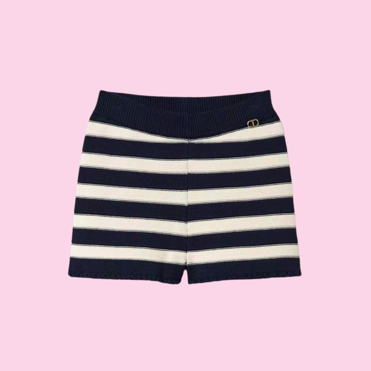 Twinset Two Tone Striped Shorts, Maat: IT40