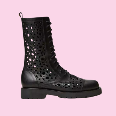 Twinset Openwork Leather Boots