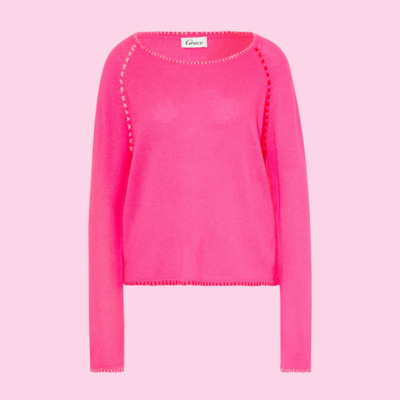 Grace Neon Pink Fine Knit