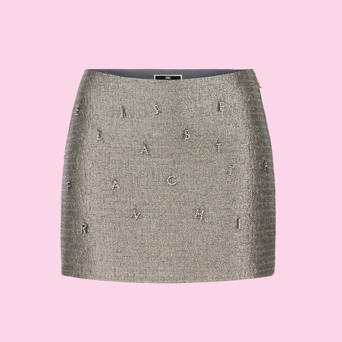 Elisabetta Franchi Lurex Tweed Mini Skirt
