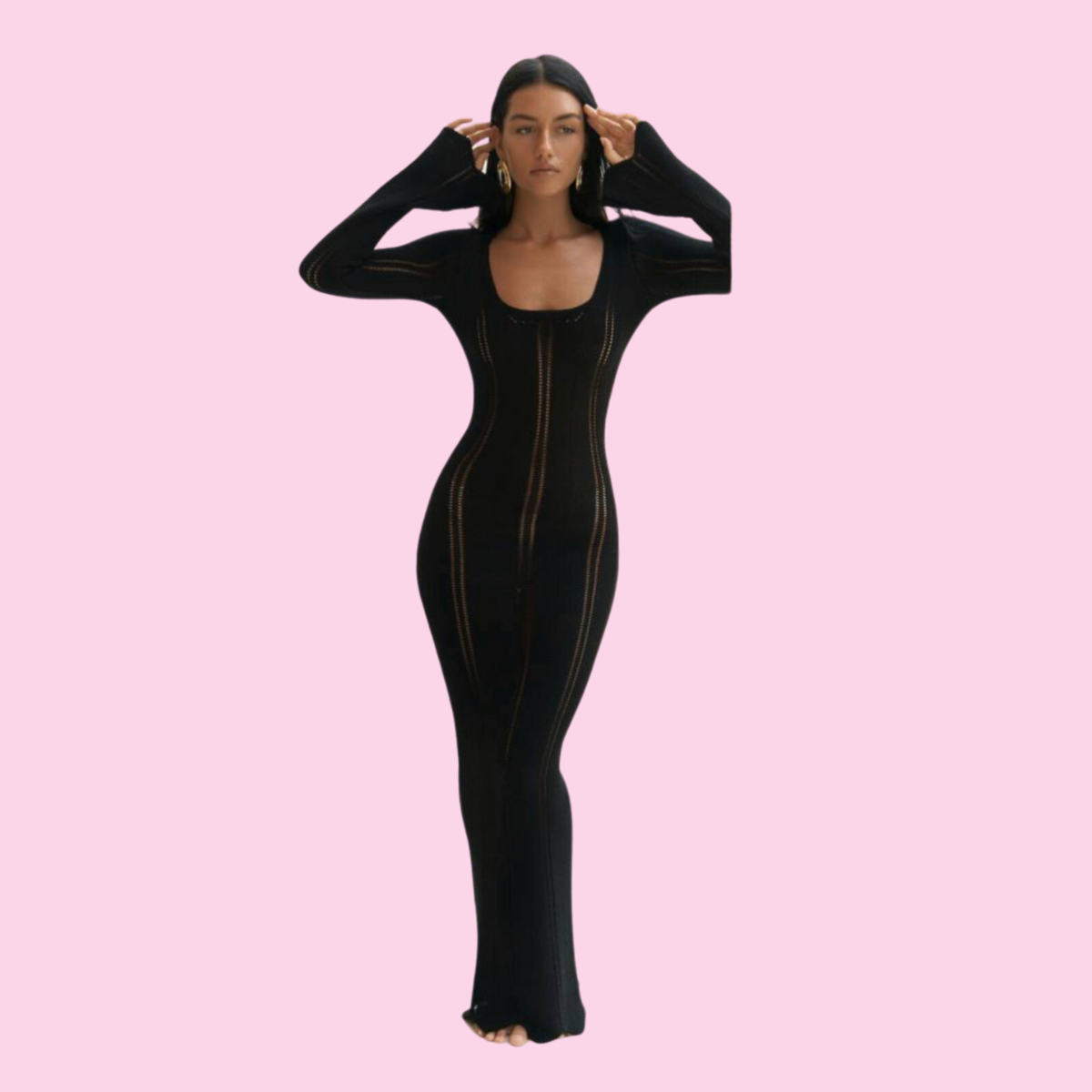 Hearts Beso Dress Black