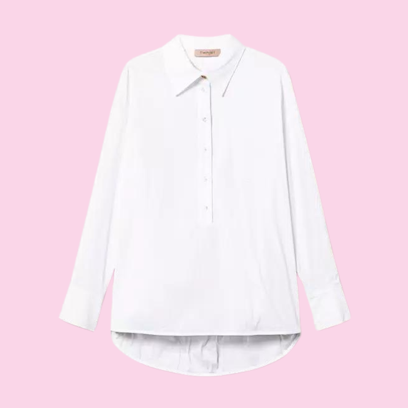 Twinset Poplin Polo Blouse