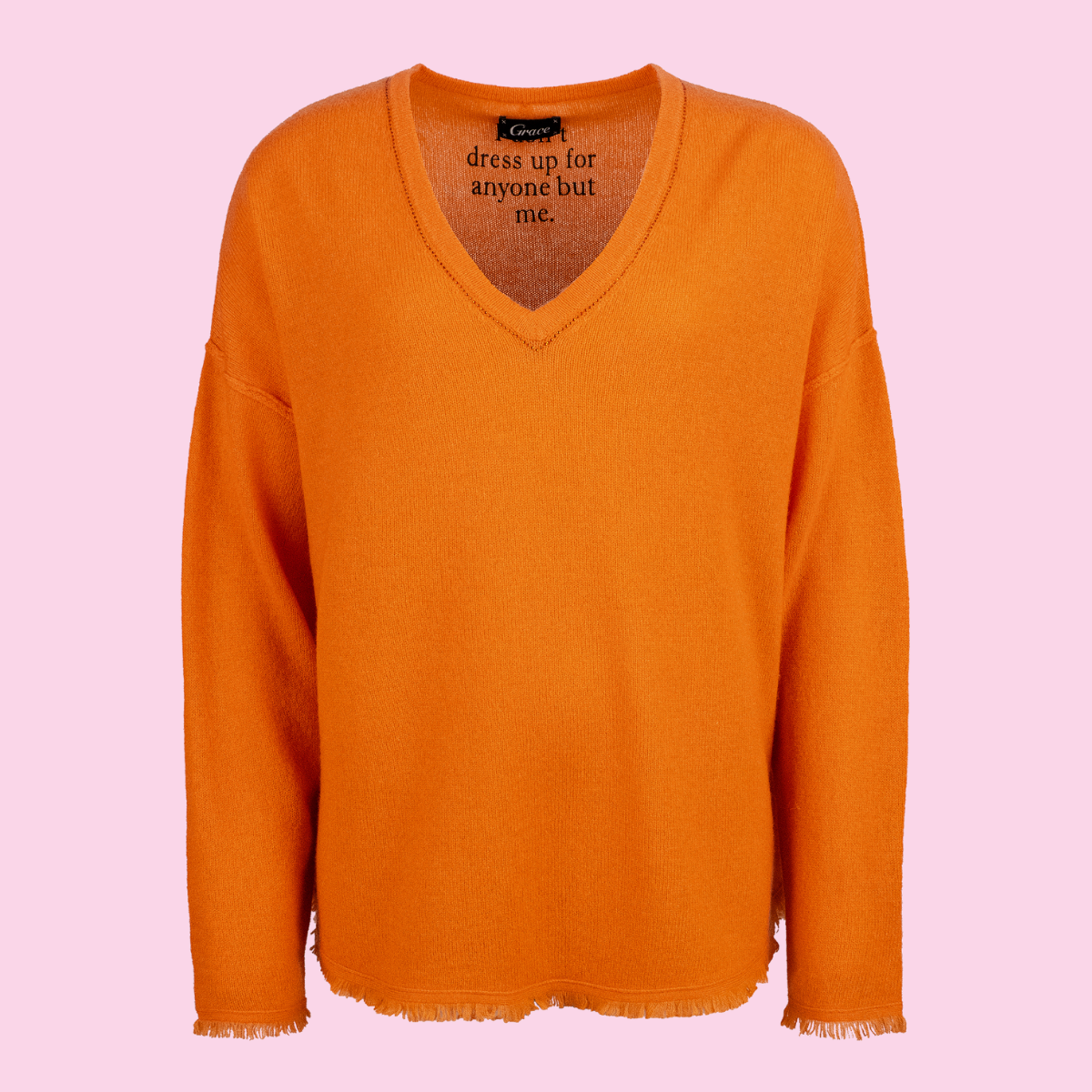 Grace Strass V-pulli Orange