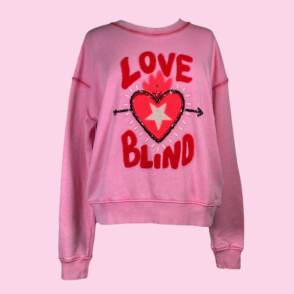 Grace Love Is Blind Sweater Pink