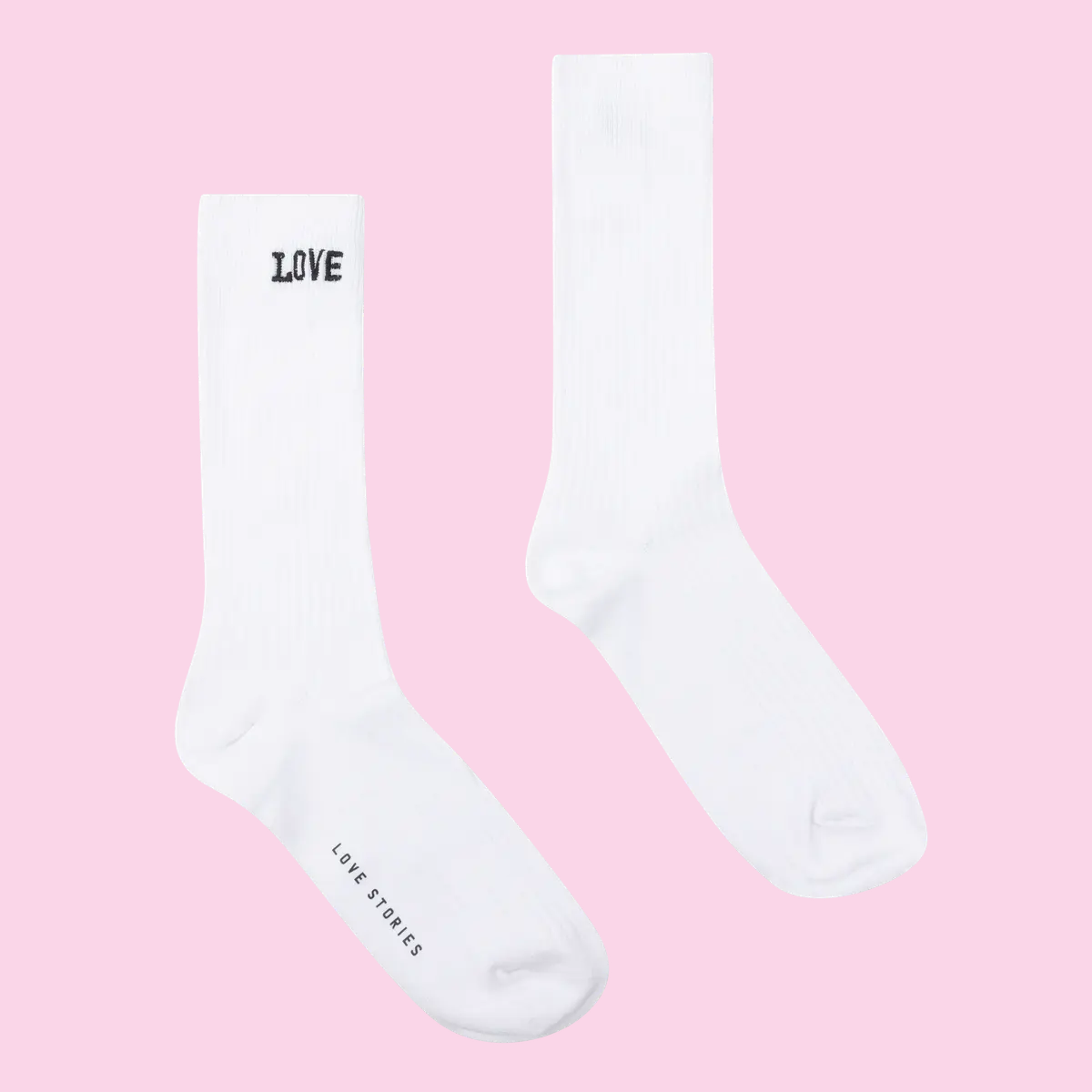 Love Stories Intimates Rib Socks White
