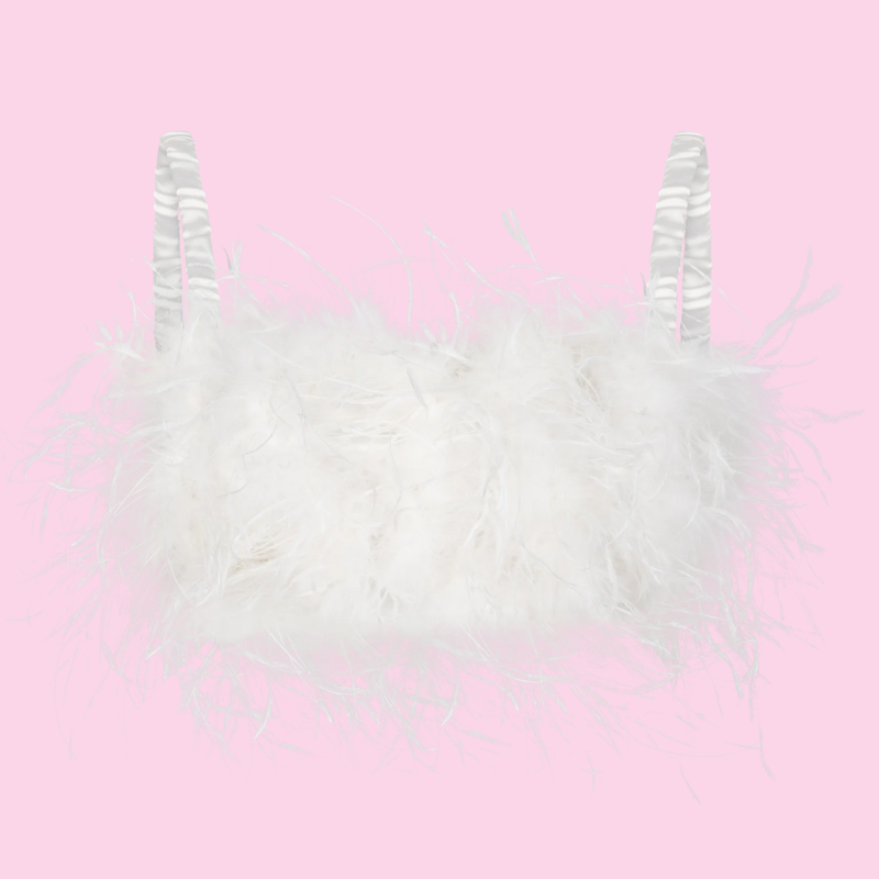 Love Stories Intimates Fanny Feather Top Off White