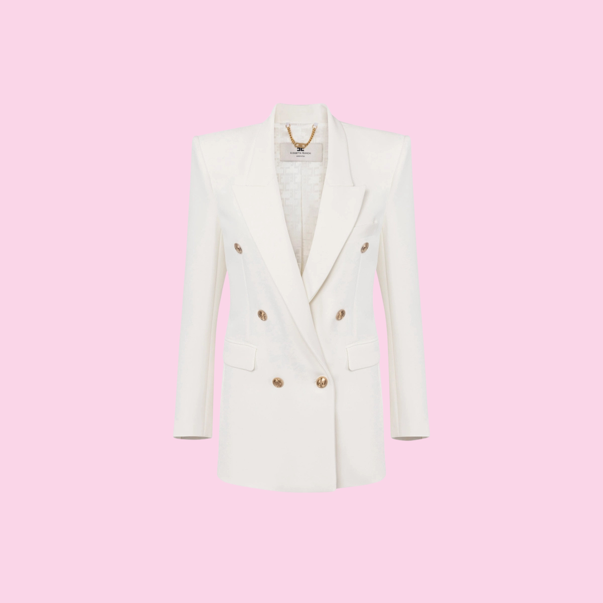 Elisabetta Franchi Blazer White Crepe
