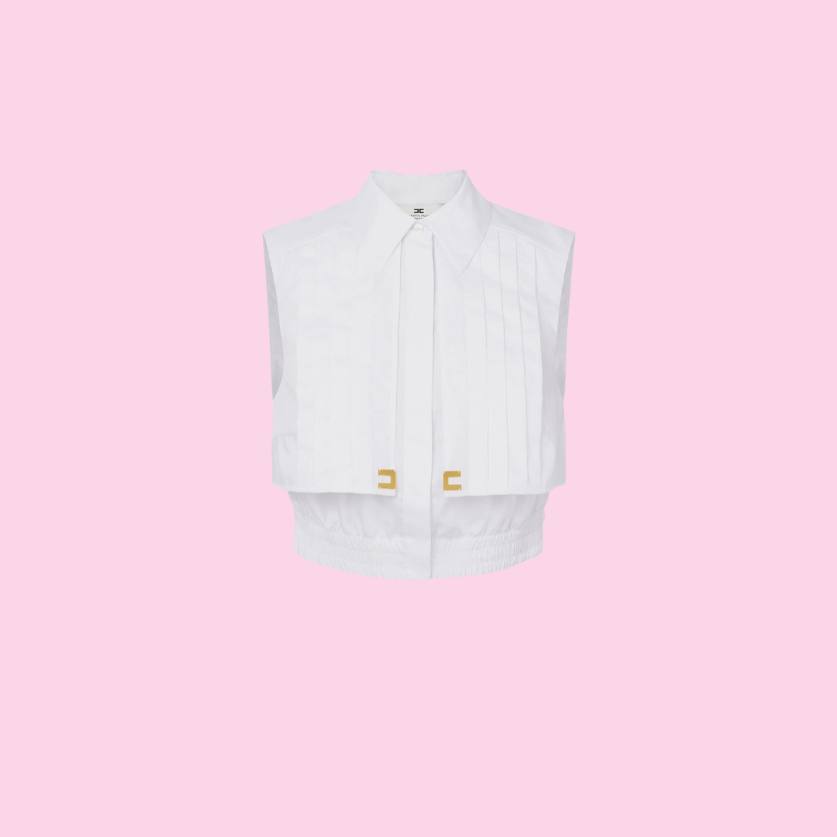 Elisabetta Franchi Cropped Blouse White