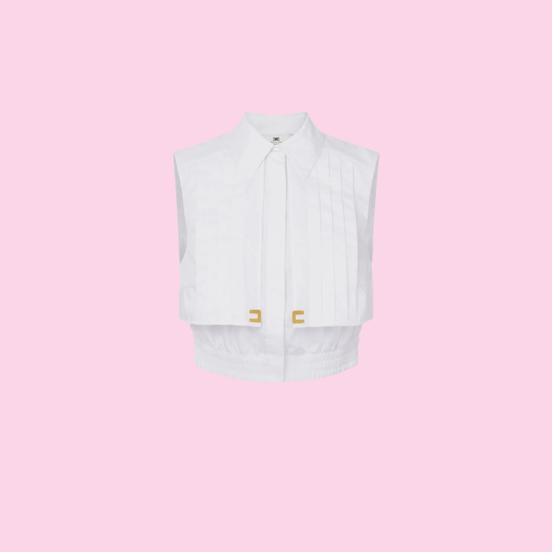 Elisabetta Franchi Cropped Blouse White