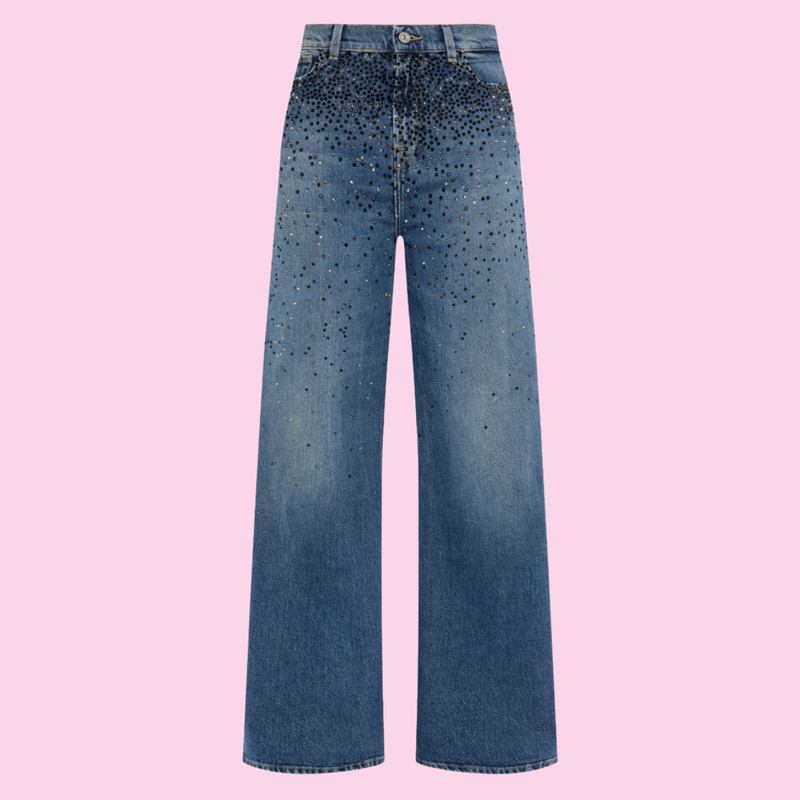 7 For All Mankind Low Slung Wide Leg Candy
