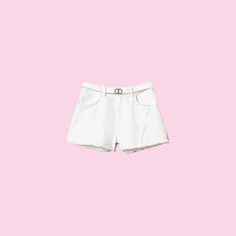 Twinset Denim Short White