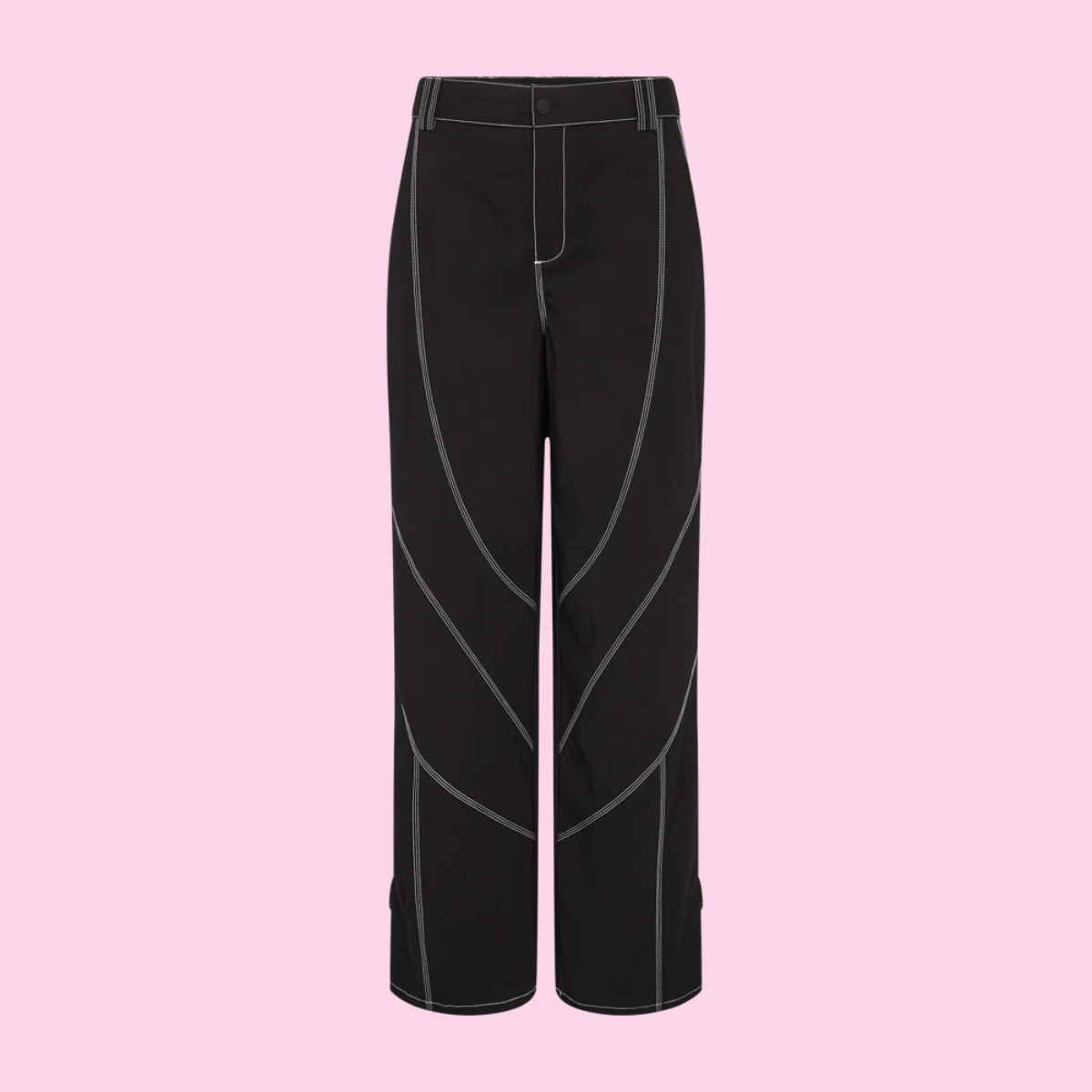 Copenhagen Muse Black Pants With White Stitching