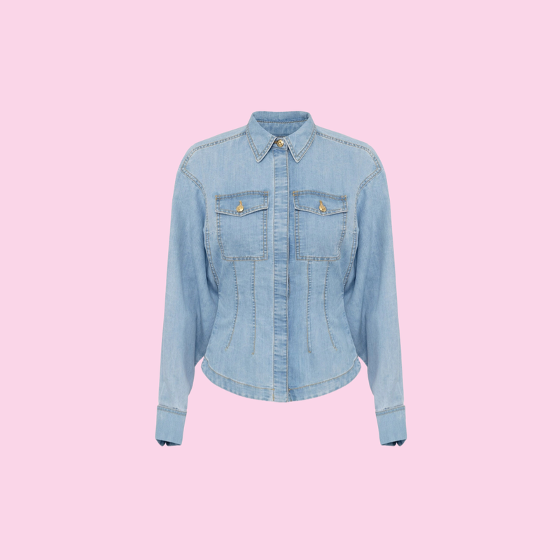 Elisabetta Franchi Denim Blouse