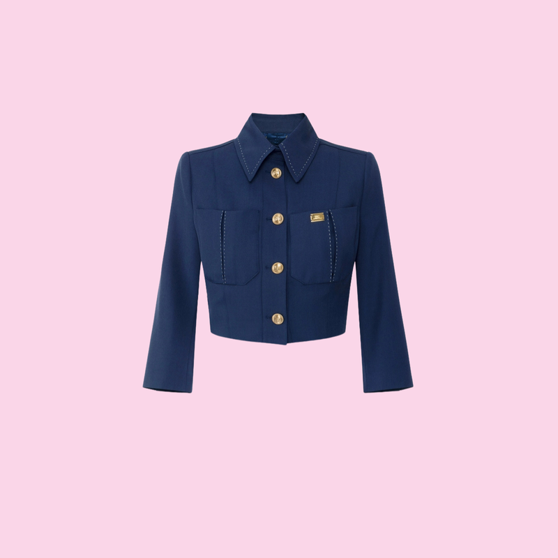 Elisabetta Franchi Jacket Dark Blue