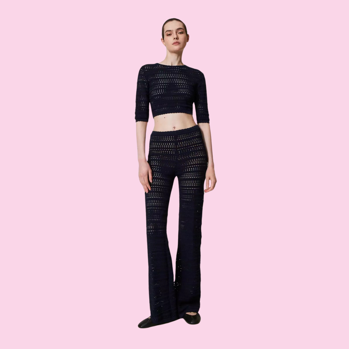 Twinset Openwork Knit Trouser