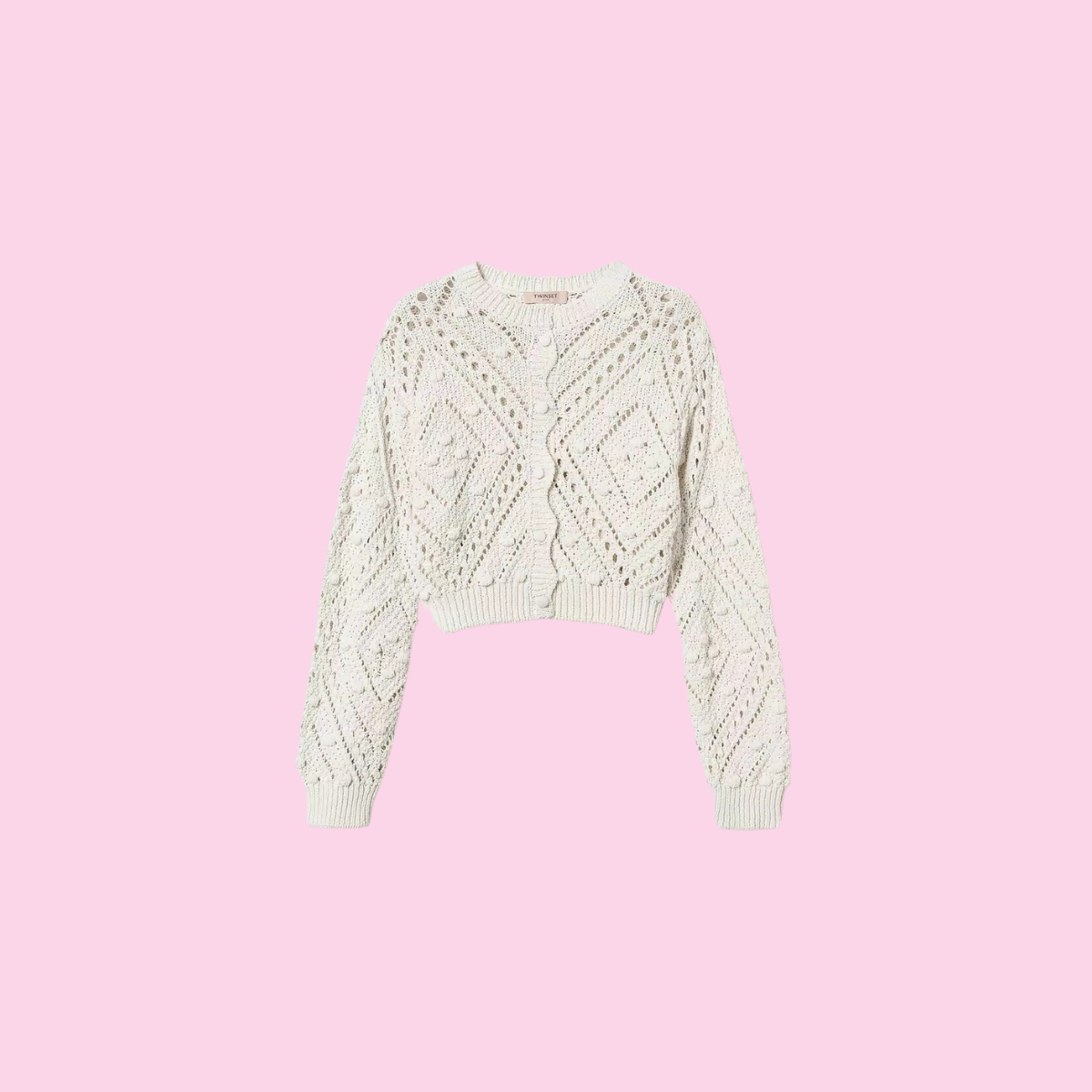 Twinset Openwork Knitted Cardigan