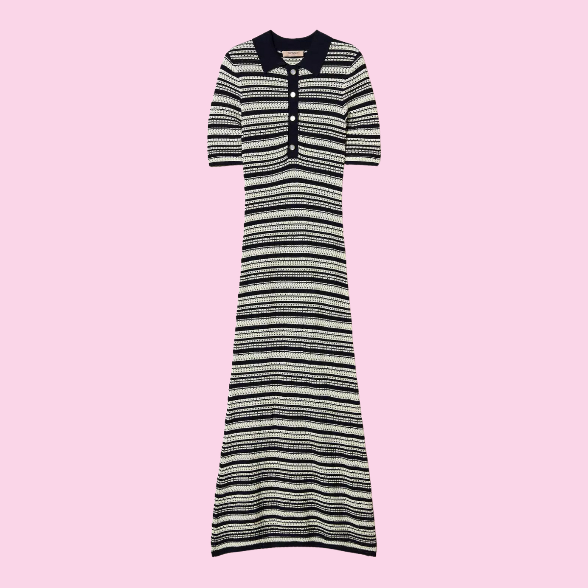 Twinset Striped Knitted Long Dress