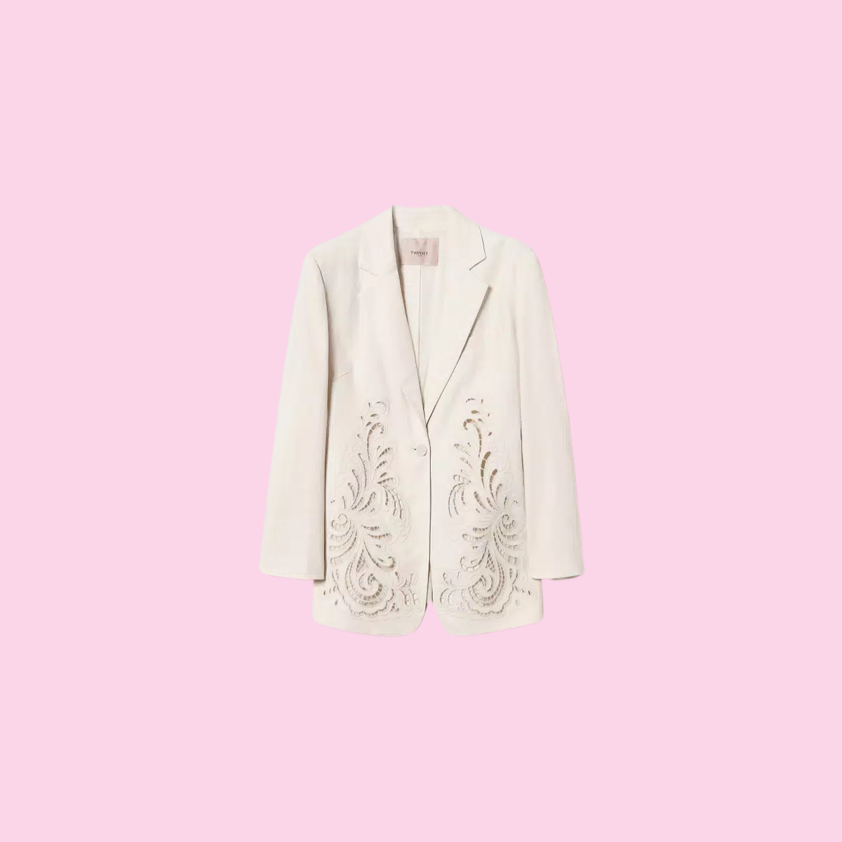Twinset Embroidered Linen Blazer