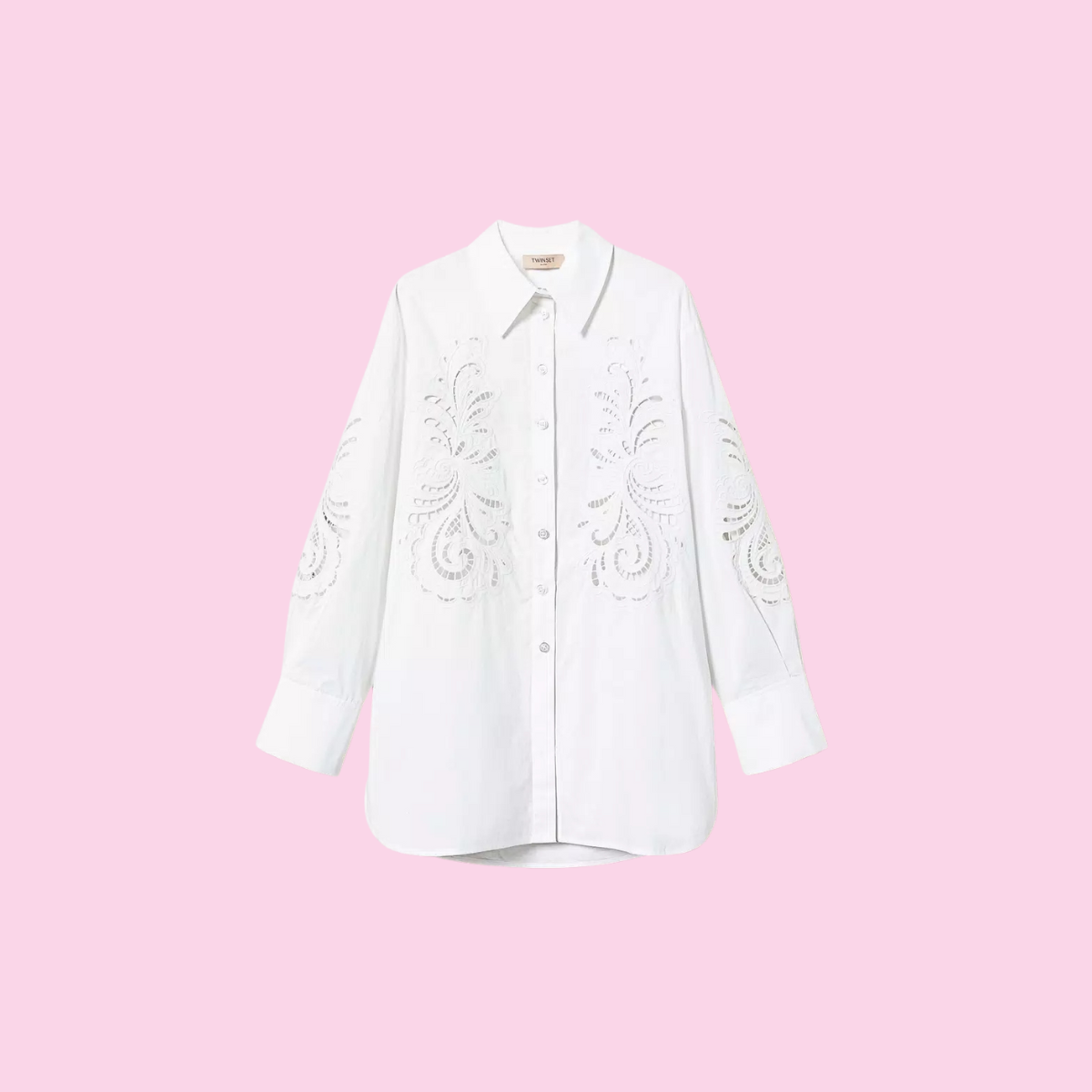 Twinset Oversized Poplin Shirt White